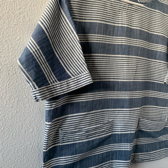 ZARA Woman Premium Denim Collection Stripe Shirt - Picture 3 of 8